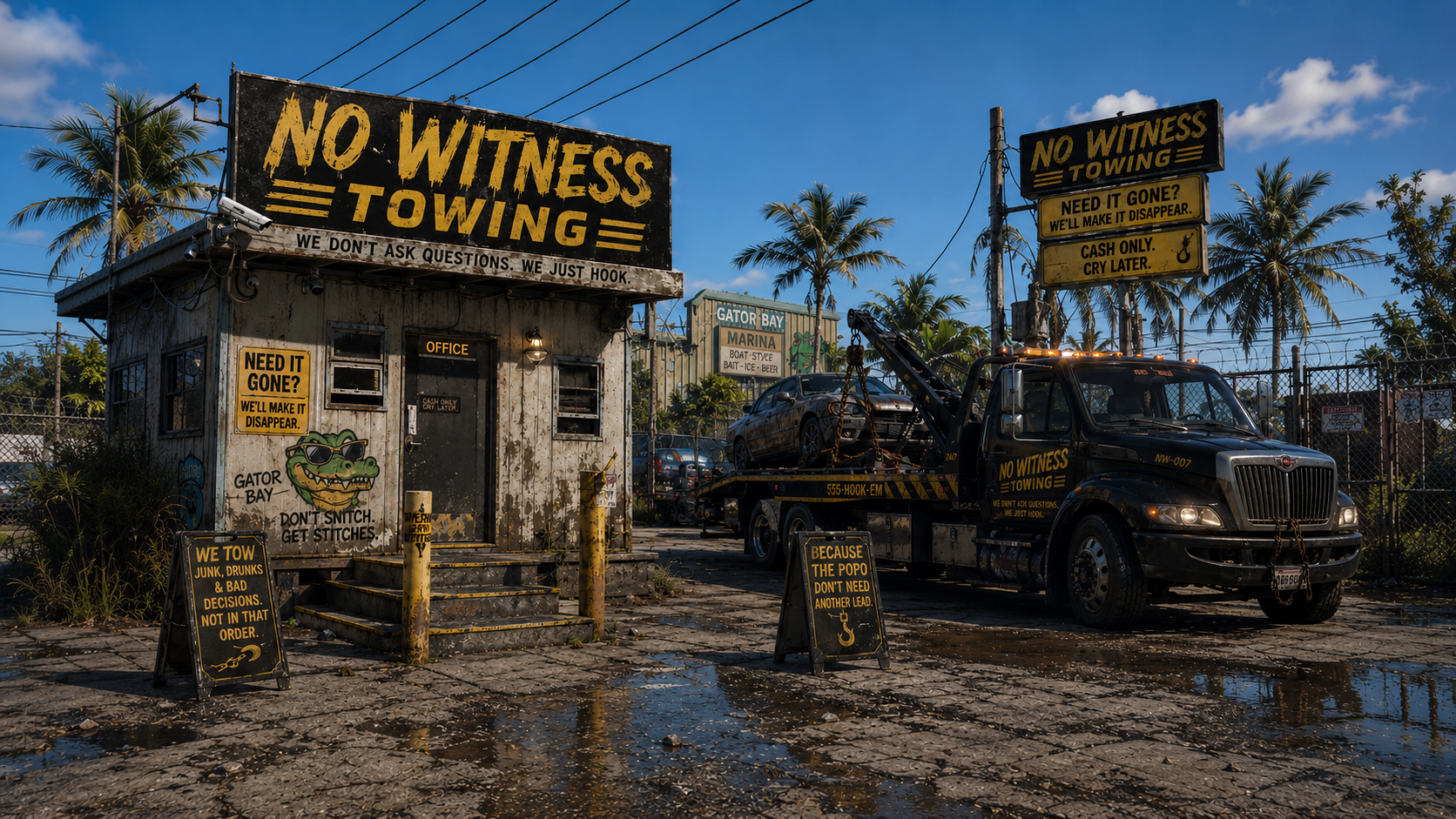 No Witness Towing Lot